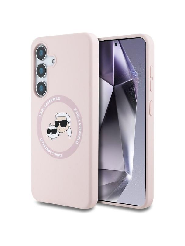 KARL LAGERFELD futerał do SAMSUNG S25 Plus KLHMS25MSKCHTCP (Magnetic Silicone Double Heads) różowy