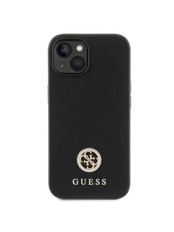 GUESS futerał do IPHONE 13 / 14 / 15 GUHCP15SPS4DGPK (Strass Metal Logo) czarny
