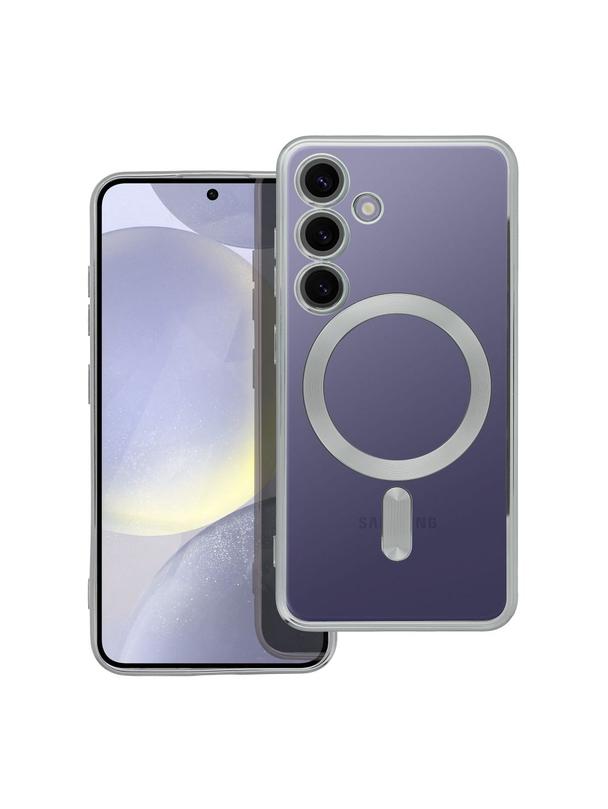 Futerał ELECTRO MAG COVER kompatybilny z MagSafe do SAMSUNG S24 srebrny