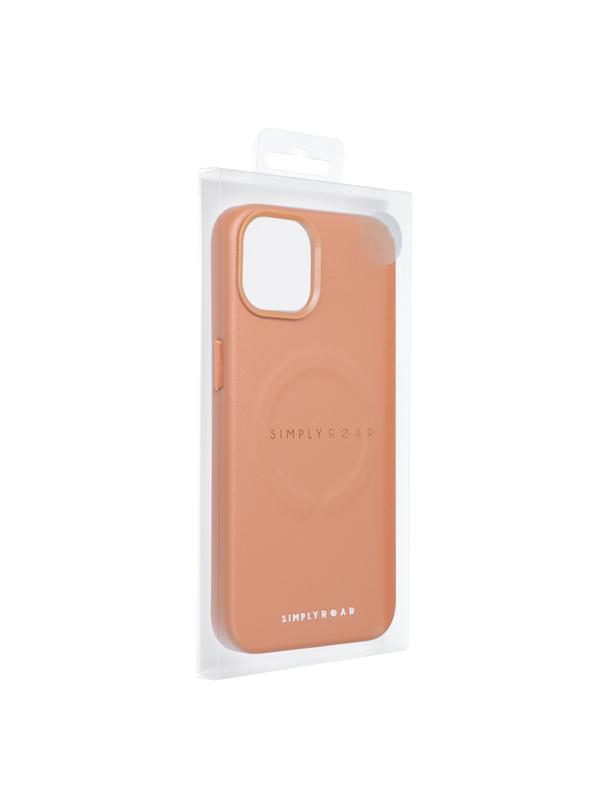 ROAR futerał LEATHER MAG kompatybilny z MagSafe do IPHONE 14 Pro Max Brązowy