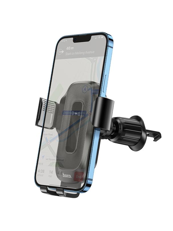 Uchwyt na telefon do samochodu indukcyjny Hoco 15 W do kratki HW2 czarny