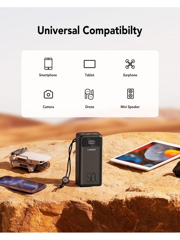 Powerbank Veger Tank Lite (W5001) PD QC3.0 5A 22,5W  50000 mAh czarny