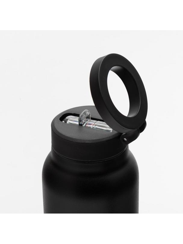 Butelka / bidon na wodę metal z uchwytem kompatybilnym z Magsafe 750ml czarny