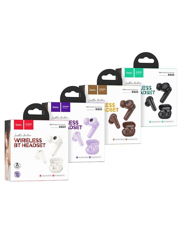 Słuchawki bezprzewodowe douszne Hoco TWS EQ23 brązowe