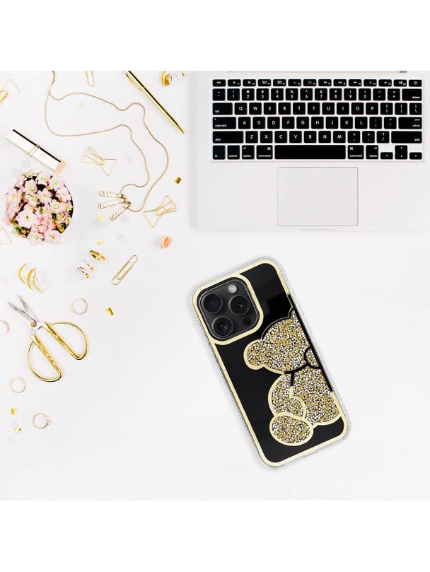 Futerał TEDDY BEAR do IPHONE 16 Pro złoty