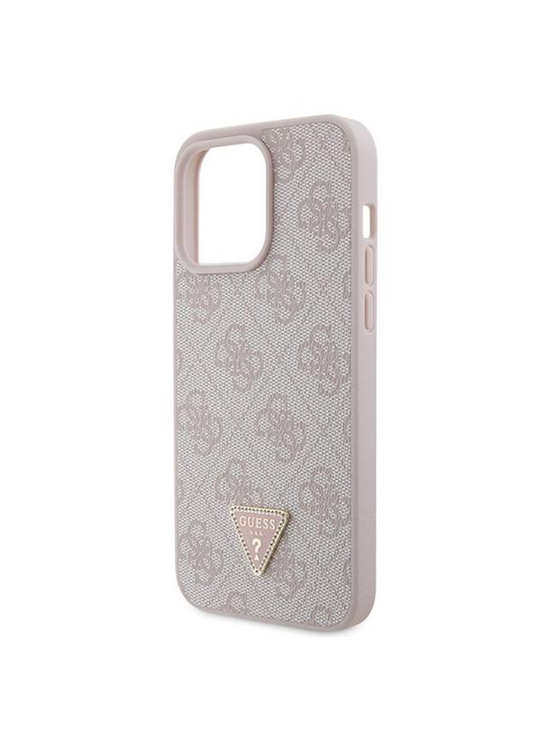 GUESS futerał do IPHONE 15 Pro Max GUHCP15XP4TDPP (PU Leather 4G Triangle Strass) różowy