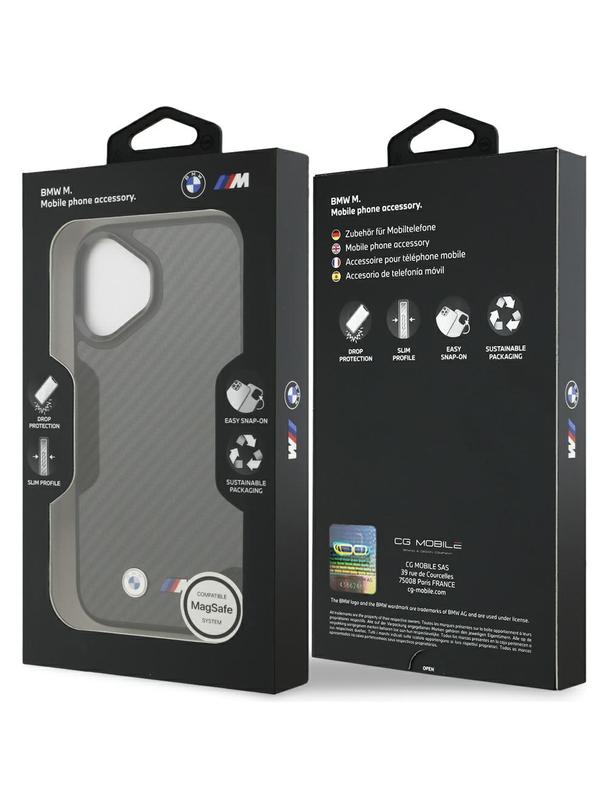 BMW futerał do IPHONE 17 kompatybilny z MagSafe BMHMP17S24CFMMK (Kevlar Matt) black