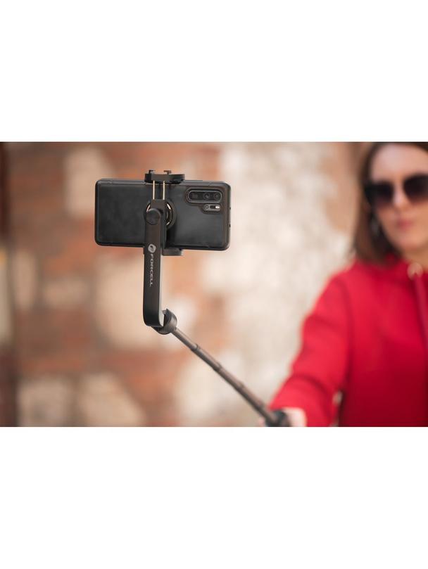 Selfie stick Forcell F-Grip S70M tripod z pilotem bezprzewodowym czarny 0INT