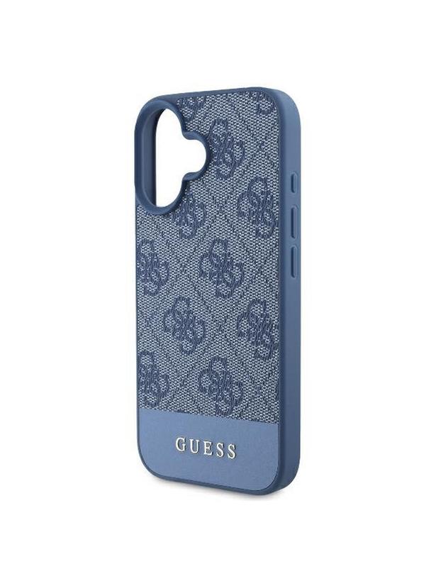 GUESS futerał do IPHONE 16 GUHCP16SG4GLBL (4G PU Bottom Stripe) niebieski
