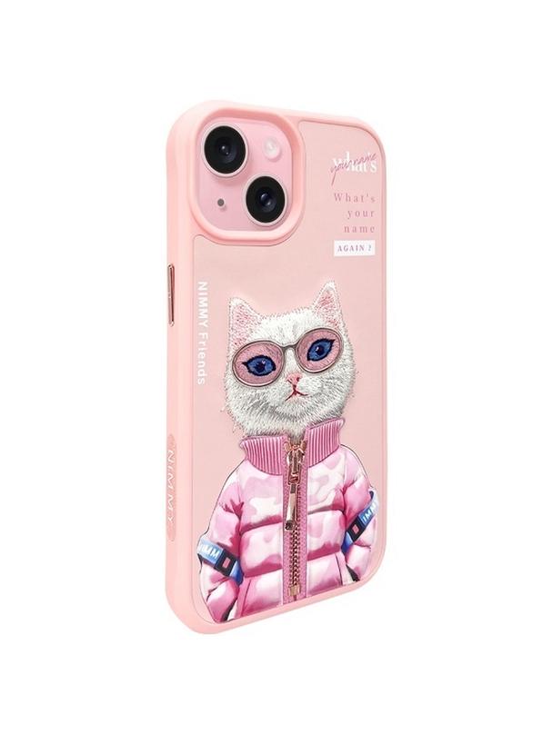 NIMMY futerał COOL&CUTE 2.0 Cat do IPHONE 15 różowy