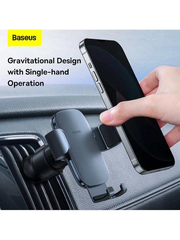 BASEUS uchwyt samochodowy grawitacyjny do kratki SUJS000013 ciemno szary