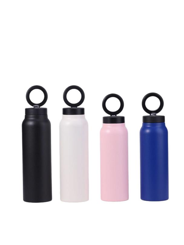 Butelka / bidon na wodę metal z uchwytem kompatybilnym z Magsafe 750ml różowy