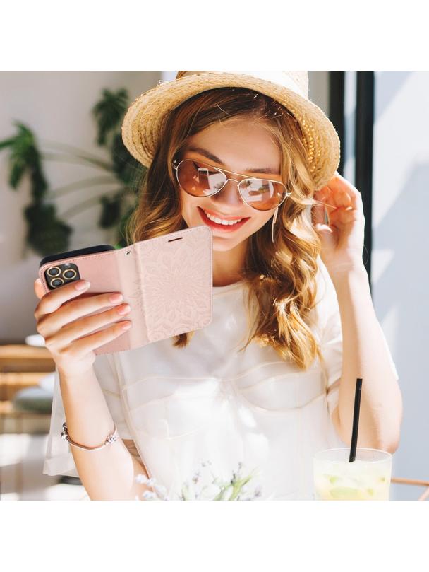 Kabura MEZZO Book do XIAOMI Redmi 9C / 9C NFC mandala złoty róż