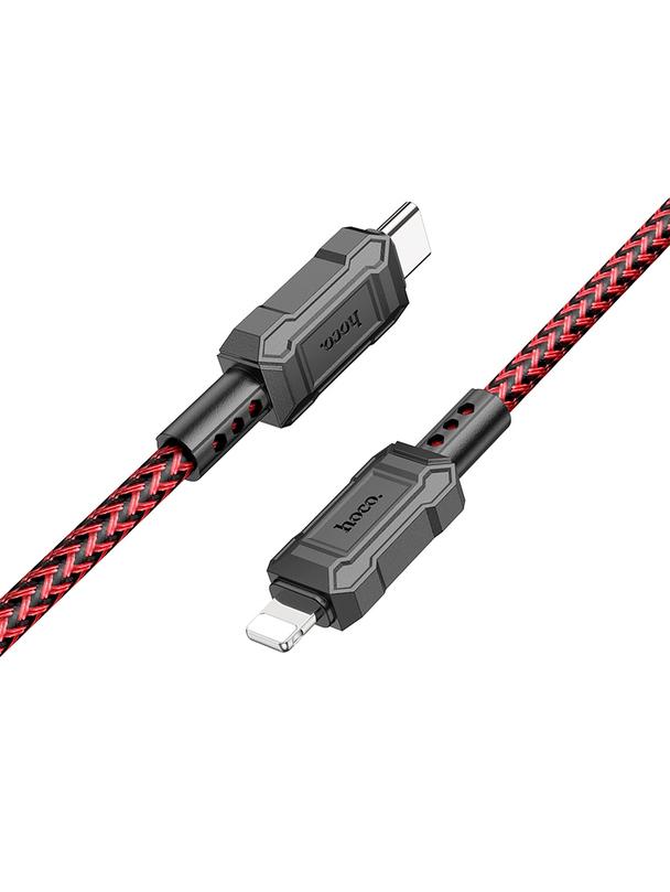 Kabel USB C do Lightning Hoco PD 2,4A 20W 1 m X94 czerwony