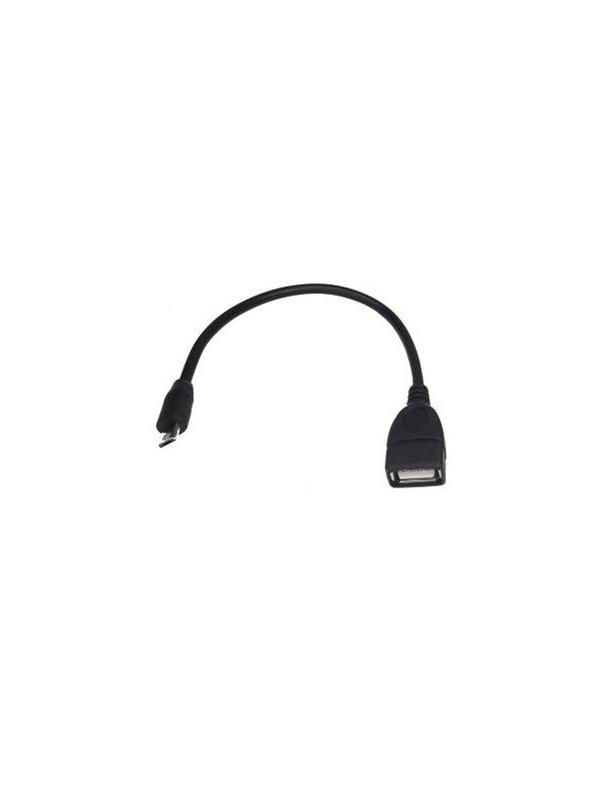 Adapter OTG USB A (żeński) do Micro USB (męski) czarny