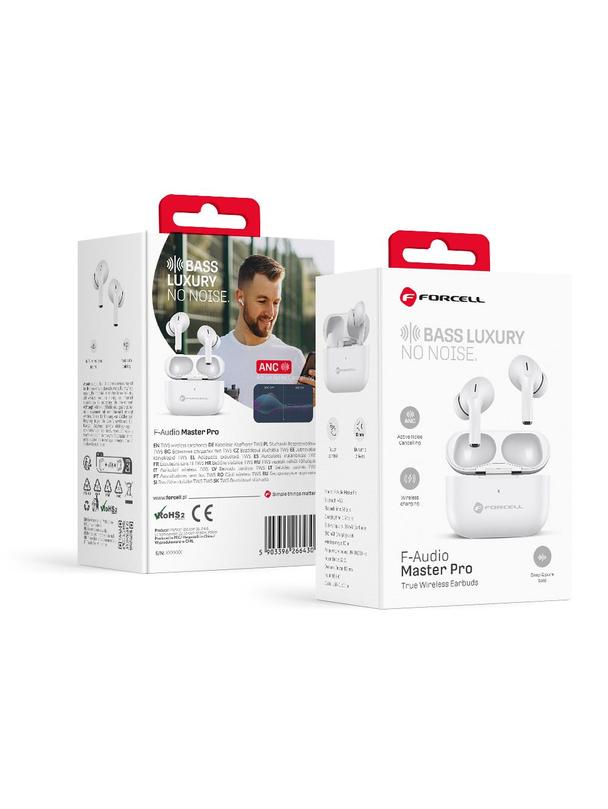 Słuchawki bezprzewodowe douszne Forcell F-Audio Master Pro TWS białe