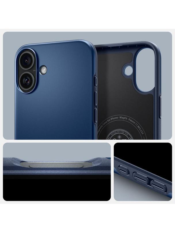 SPIGEN futerał THIN FIT MAG kompatybilny z MagSafe do IPHONE 16 navy blue