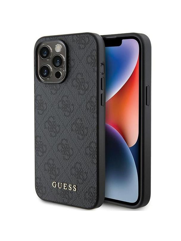 GUESS futerał do IPHONE 15 Pro GUHCP15LG4GFGR (4G Metal Logo) szary