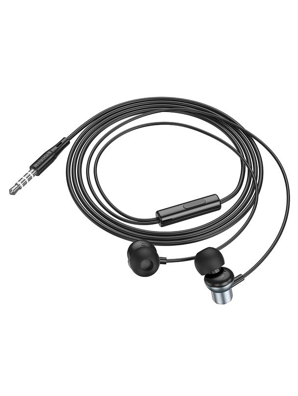 Słuchawki przewodowe douszne Jack 3,5 mm Hoco M110 szare