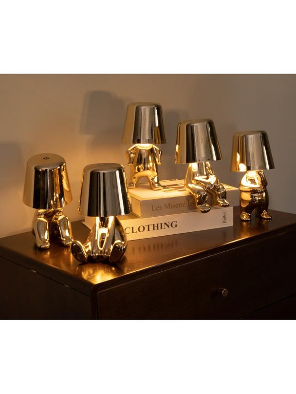 Lampka nocna GOLD MAN Art Deco stojący (wzór 1) MLTL