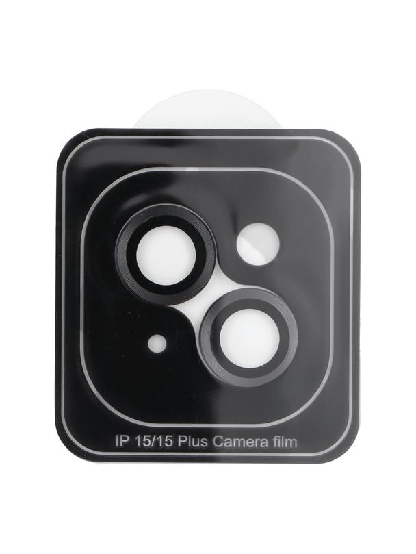 Osłona aparatu PROTECTOR 9H + aplikator do IPHONE 15 / 15 PLUS czarna