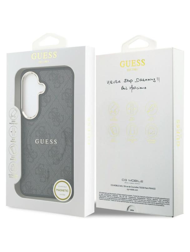 GUESS futerał do SAMSUNG S26 Plus GUHMS26MP4MSEGCK (4G Embossed Ring MagSafe) czarny