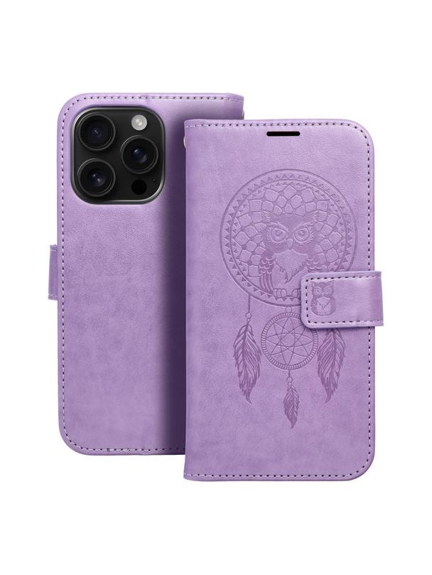Kabura MEZZO Book do IPHONE 16 Pro łapacz snów fioletowy