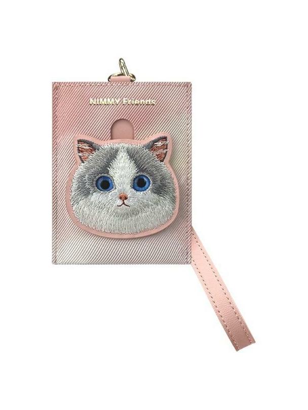 NIMMY portfel na karty BIG EYED PET 2.0 Cat różowy
