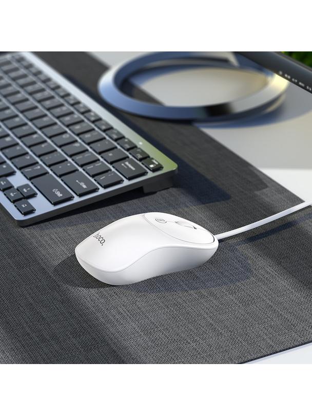 Myszka przewodowa Hoco USB A 1600 dpi GM13 biała