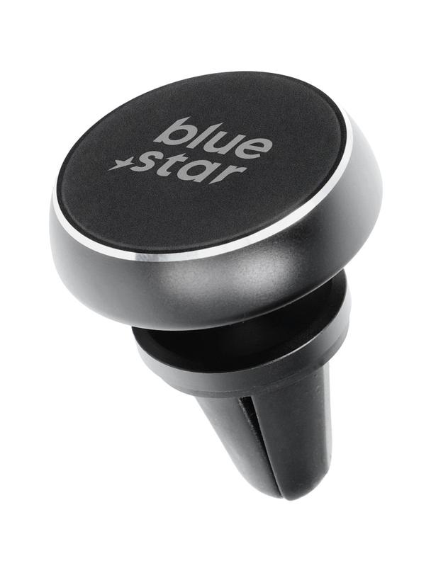 Uchwyt na telefon do samochodu magnetyczny Blue Star Round Magnetic do kratki czarny