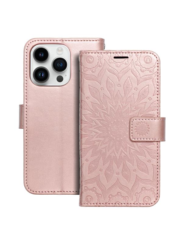 Kabura MEZZO Book do IPHONE 14 Pro mandala złoty róż