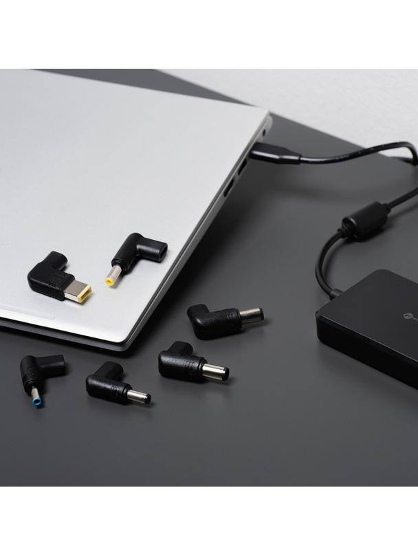 Uniwersalny zasilacz do laptopa 90W Forcell F-Energy E856 (6 końcówek) czarny