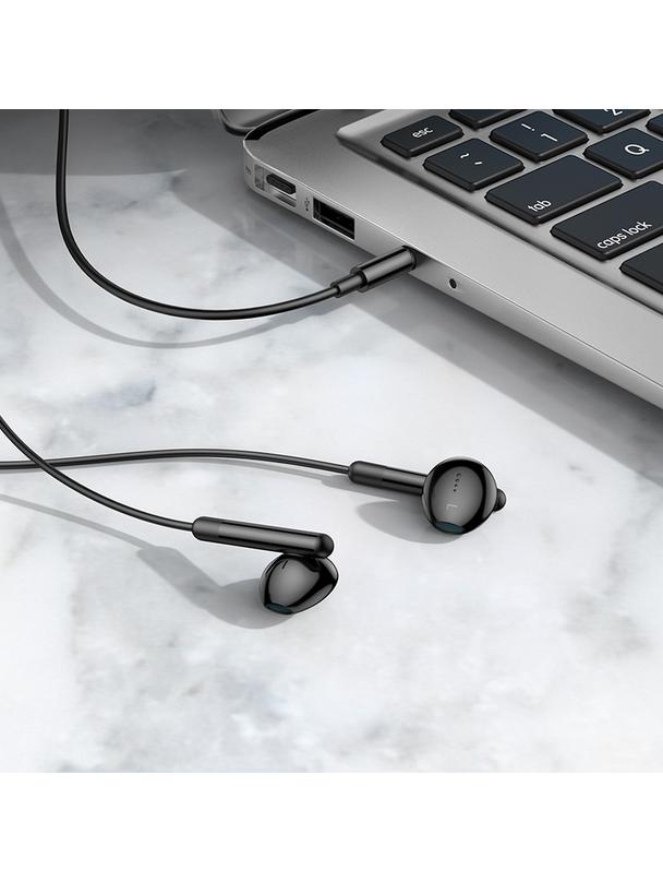 Słuchawki przewodowe douszne Jack 3,5 mm Hoco M93 czarne