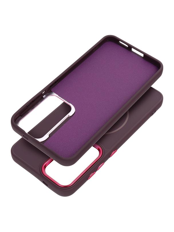 Futerał FRAME MAG COVER kompatybilny z MagSafe do SAMSUNG S25 fioletowy
