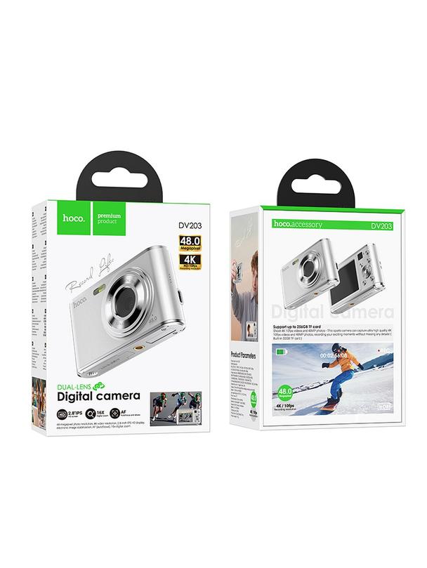 Aparat cyfrowy Hoco 13MP 2,8" 4K DV203 biały