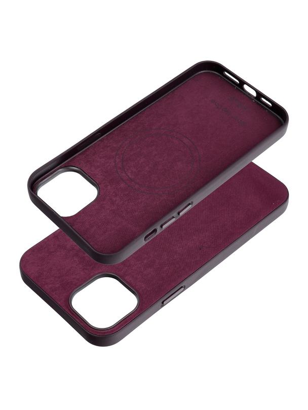 Futerał WOVEN MAG COVER kompatybilny z MagSafe do IPHONE 14 Plus burgundowy