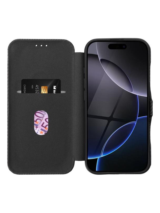 Kabura FOLIO Side Magnet do IPHONE 16 PRO MAX czarny