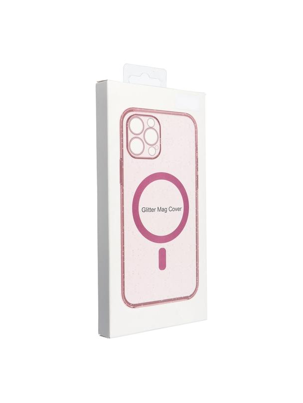 Futerał do Samsung S26 (camera protection) Clear Mag Cover zgodny z MagSafe pink glitter