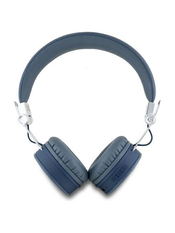 GUESS słuchawki bezprzewodowe bluetooth nagłowne ENC GUBH70PGTSPSB (Grained Classic Round Shape) niebieskie