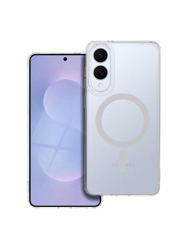 Futerał FROST MAG COVER kompatybilny z MagSafe do SAMSUNG S25 Edge transparentny zmrożony