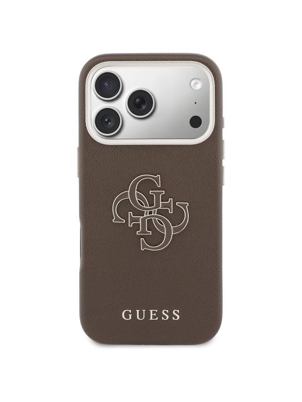 GUESS futerał do IPHONE 17 Pro Max GUHCP17X5PS4RGGW (PU FW Resin Logo) brązowy