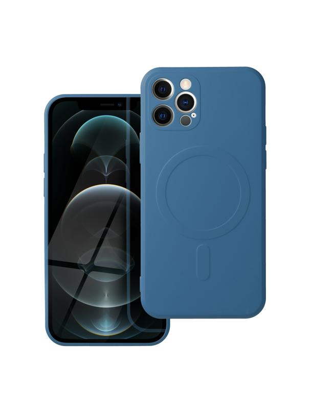 Futerał SILICONE MAG COVER kompatybilny z MagSafe do IPHONE 12 Pro niebieski