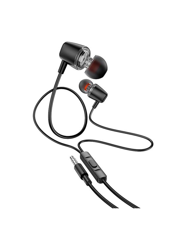 Słuchawki przewodowe douszne Jack 3,5 mm Hoco M107 czarne (SC)