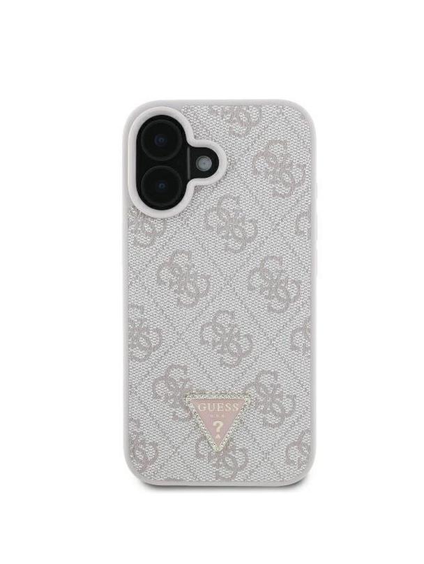 GUESS futerał do IPHONE 16 Plus GUHCP16MP4TDPP (PU Leather 4G Triangle Strass) różowy