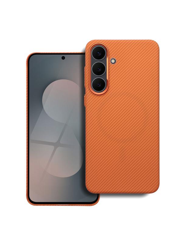 Futerał do Samsung S25 FE Kevlar zgodny z MagSafe pomarańczowy