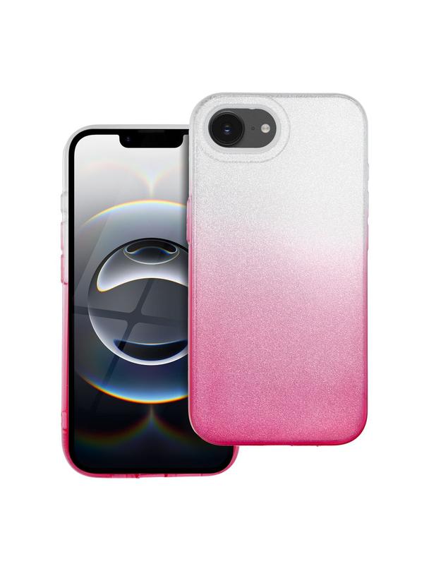 Futerał SHINING do IPHONE 16e (SE 4 2025) transparentny różowy