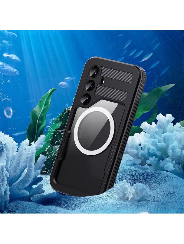 Futerał wodoodporny SHELLBOX MARS z metalowym ringiem do SAMSUNG S25 Plus czarny