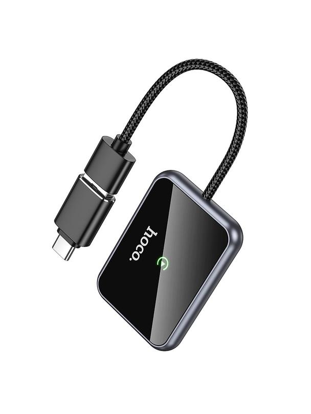 Bezprzewodowy adapter CarPlay Hoco USB A / USB C HU1 czarny