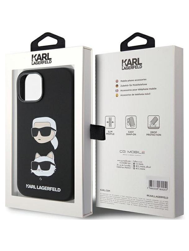KARL LAGERFELD futerał do IPHONE 15 Plus KLHCP15MSDHKCNK (Silicone KC) czarny
