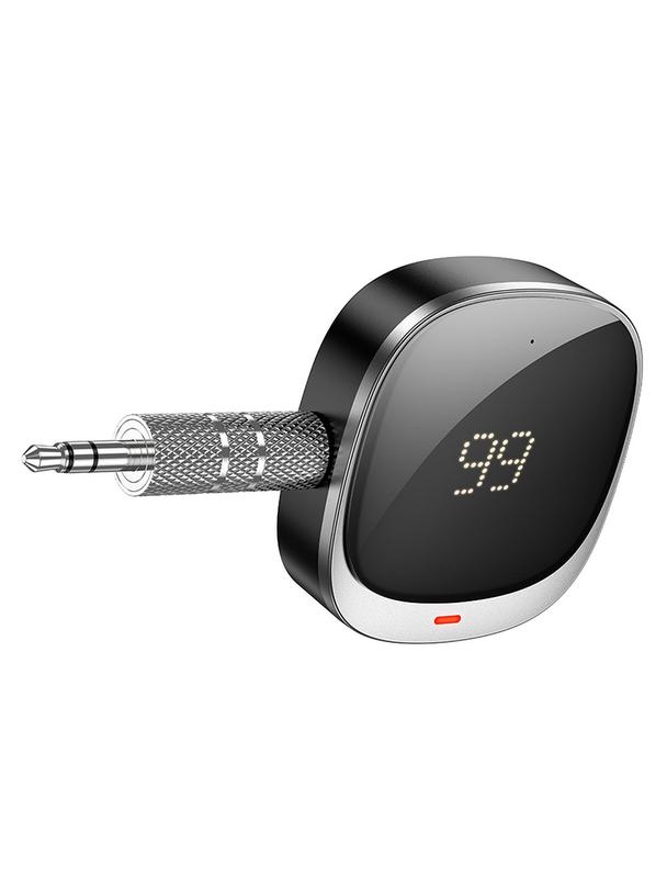 Adapter AUX bluetooth Jack 3,5 mm Hoco z wyświetlaczem E80 czarny